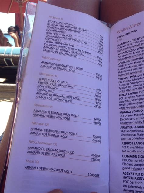 nammos mykonos menu